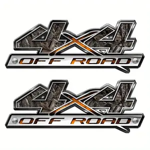 4x4 Off-road Truck Sticker, Camouflage Pattern Waterproof Vinyl Decal for Bumper, Rear Window, Door, Perfect for Outdoor Vehicle Modification