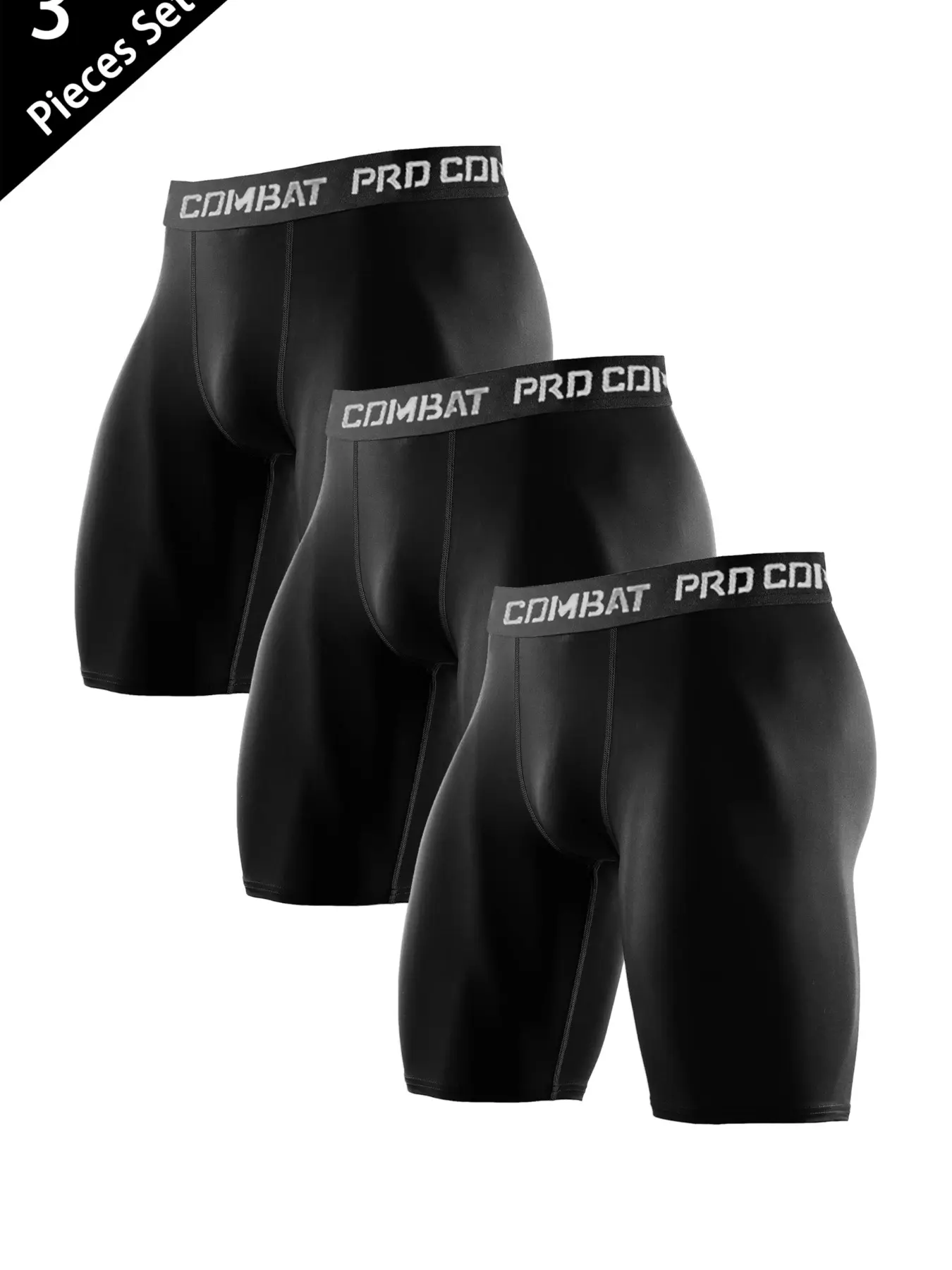 Men's Sporty Tight-Fitting Set, Quick-Dry Breathable High-Elasticity Gym Workout Compression Athletic Fitness Shorts, Ideal for Gym Training Running Sports Equipment
