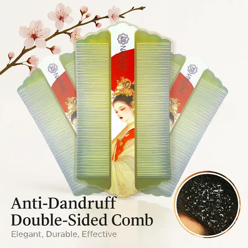 Double-Sided Tooth Comb: Scalp-Relaxing, Dandruff Prevention, All-Hair Styling Tool - Portable, Durable & Multicolor Gift