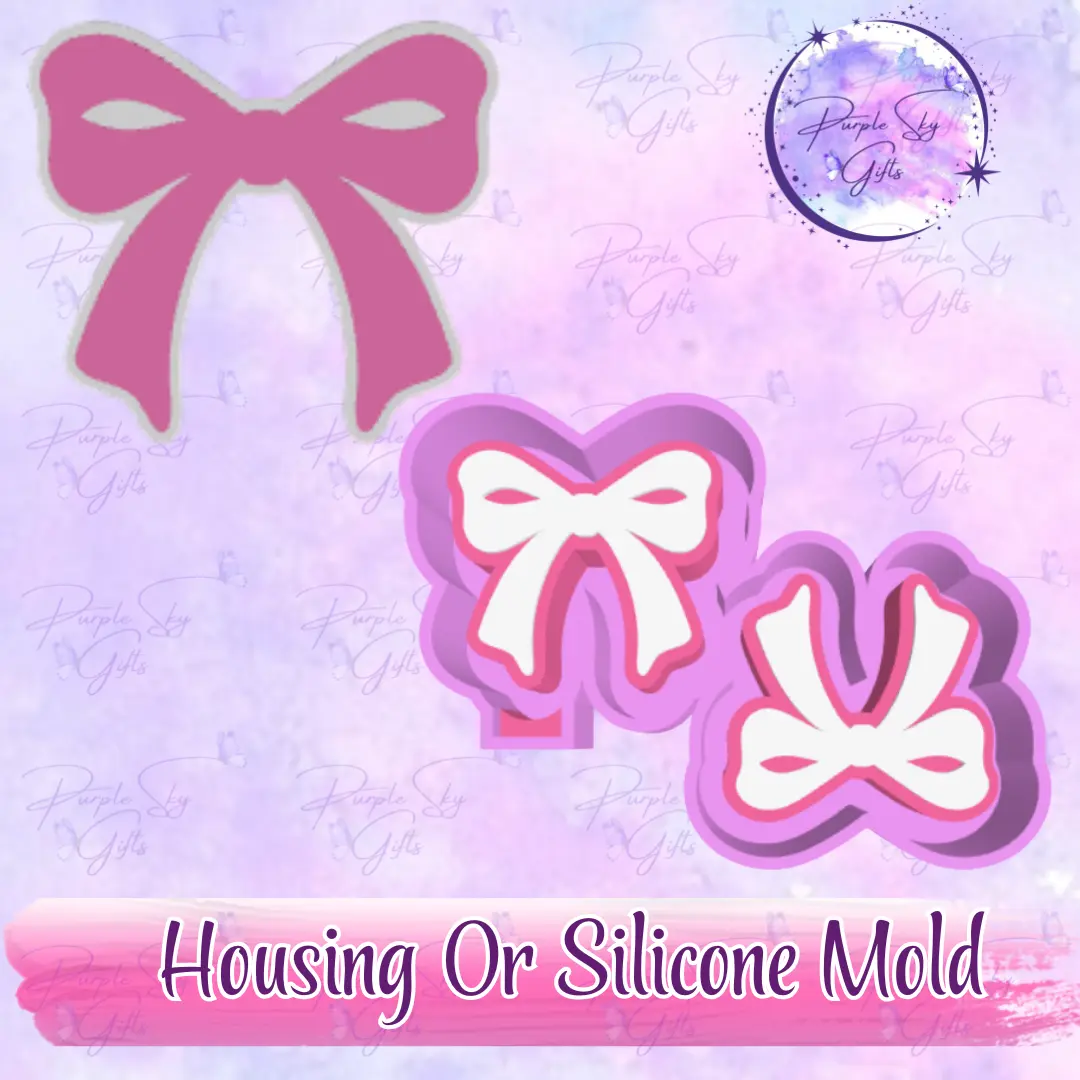 Bow 2 Vent Freshie Mold Housing or Silicone Mold, Decorative Molds Moulds, Flexible Silicone Moulds
