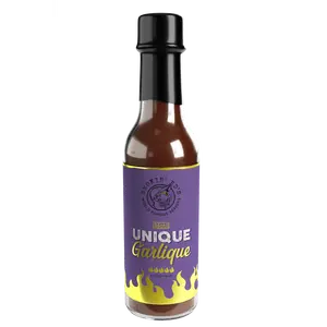 Unique Garlique Hot Sauce - 16 oz Bottle of Chili Flavored Sauce with Garlic and Chilli