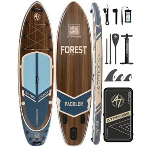 [Spring Glow Up] 10'6''x33'' Inflatable Stand Up Paddle Board, 400lbs Extra Wide Stand Up Paddleboard with Anti-Slip EVA Deck, Premium SUP Accessories Kit, Non-Slip Stable Deck Boat for Yoga Fishing Surf