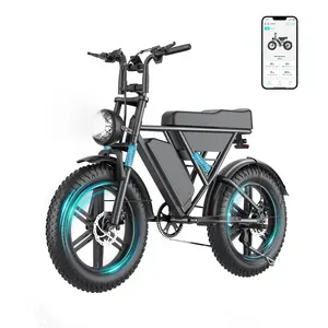 Dual Suspension Electric Fat Tire Bike Fatbike E-Bike for Adults 20 Inch 20Ah 48V Battery Ebike Electric Bicycle Max Speed 31MPH E Bike Mountain Bikes Motorcycle Folding
