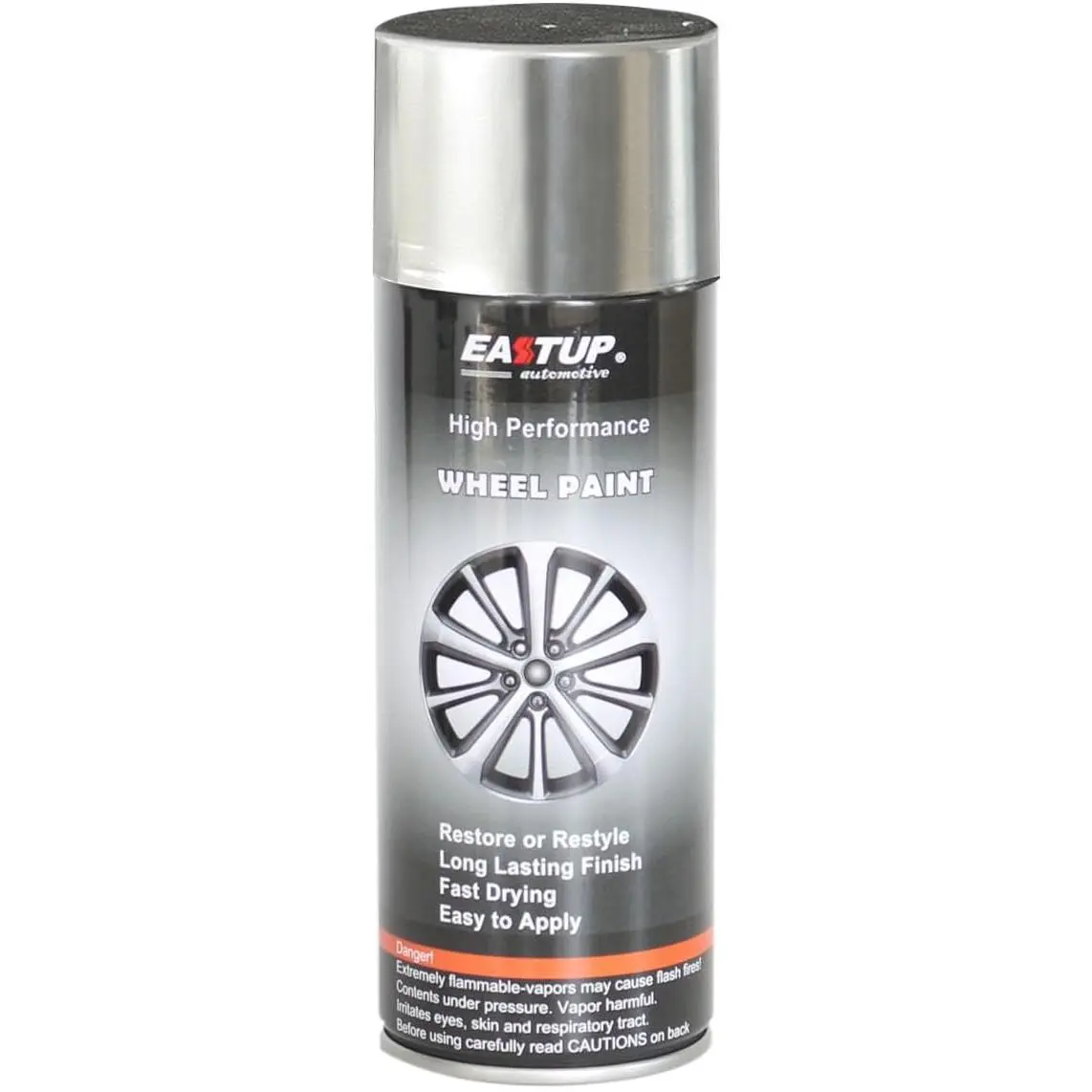 Premium Metallic Chrome Acrylic Enamel Wheel Paint#18-Imitation Silver Plating Automotive Coating Spray, Quick-Drying Durable Fade-Resistant Glossy Rim Coating for Cars