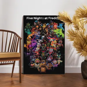 Five Nights at Freddy's: Special Delivery Collage Canvas Poster Wall Art Decor, Bedroom Gaming Room Wall Poster, Five Nights at Freddy's Fans Gifts