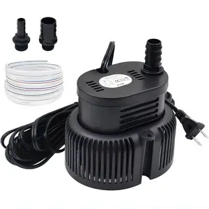 LAANPOLE Pool Cover Pump above Ground - Submersible Water Sump Pump Swimming Water Removal Pumps, with Drainage Hose & 25 Feet Extra Long Power Cord, 850 GPH inGround, 3 Adapters,Green