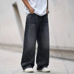 Men’s New Arrival 1-Pack — Fashionable High-Street Loose Cargo Denim Shorts/Long Pants