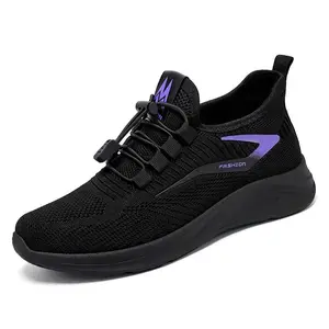 Women's Platform Slip-On Casual Sneakers - Round Toe, Mesh Fabric Upper, Ventilation, Wedge Sole, Everyday Walking Shoes, Mesh Fabric Sneakers,summervibes