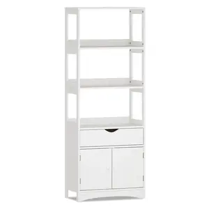 64 Inches Freestanding Storage Cabinet Furniture White