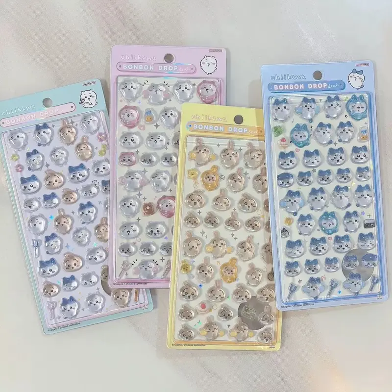 4pcs 3D Puffy Cartoon Animal Japanese Style Stickers - DIY Decorative Kawaii 3D Charm Stickers with Usagi, Hachi Art Flair, Ideal for Decorating Journals, Cards, Crafts (For Animal Lovers), Diy Decorative Stickers