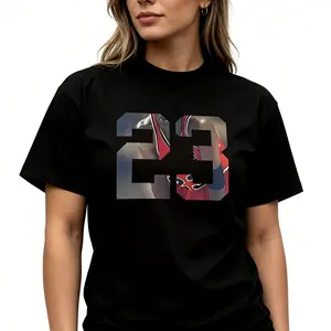 "Number 23 Graphic" Trendy Tee |   Athletic Urban Style Statement T-Shirt |   Men's Streetwear Casual Daily Wear Top
