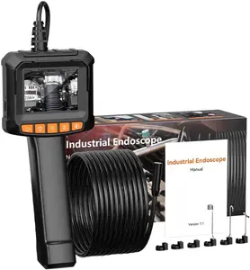 Endoscope Camera with Light - 2.4" LCD Screen Inspection Cameras,IP67 Waterproof Borescope,HD 1080P Endoscope Camera 16.5ft Semi-Rigid Cord for Sewer,Gifts for Men Tools and Gadgets father's day gifts