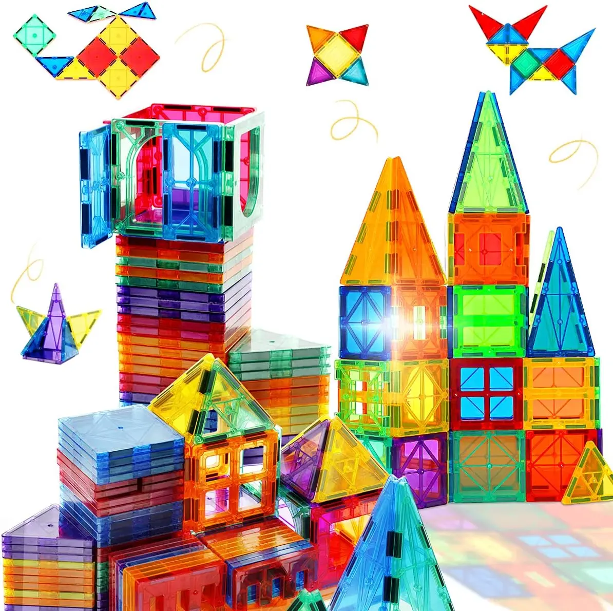 Magnetic Tiles Toddler Toys Magnetic Building Blocks for Kids Ages 3-12 STEM Educational Toys for Girls & Boys Sensory Toys for Kids with Autism Classroom Must Haves Outdoor Toys