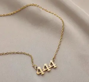 Angel Number Necklaces Stainless Steel Hypoallergenic Daily Wear Protection