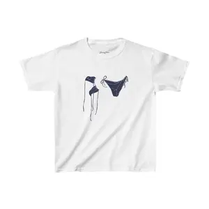 Navy Bikini Baby Tee Merch, Womens Tops, Y2k Navy Bikini Shirt