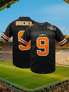 Boyfriend Style Jerseys For Men Jersey Shirts Bobby Boucher #9 The Waterboy Adam Sandler Movie Mud Dogs Bourbon Bowl Football Jersey