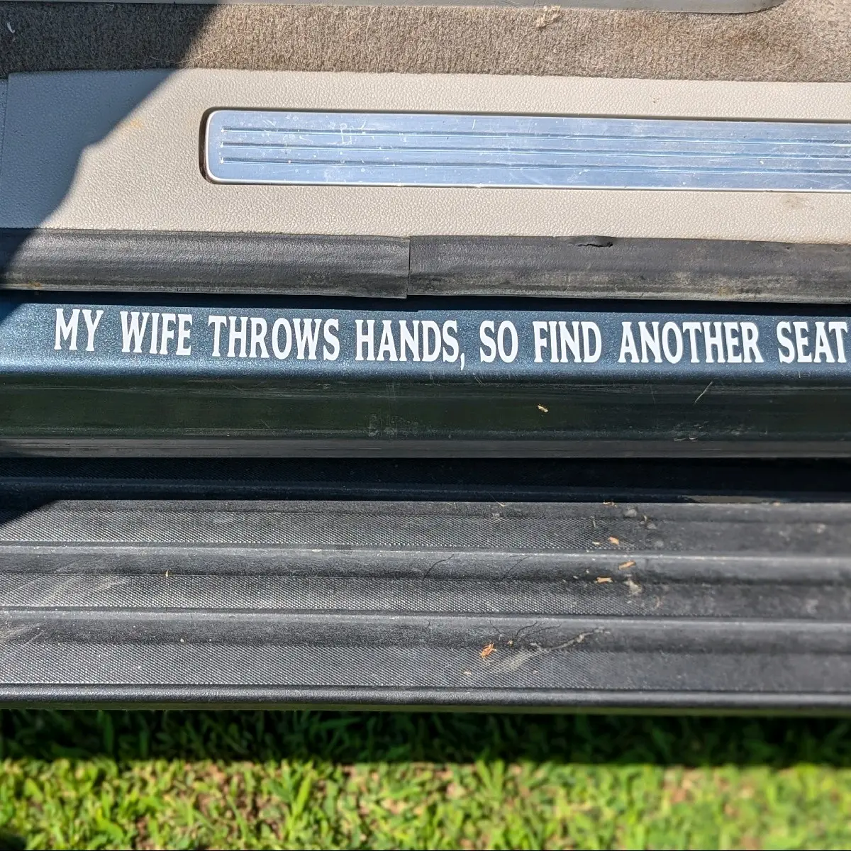 15-Inch My Wife Throws Hands Vinyl Decal - Durable and Long-Lasting easy installation