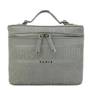 Pre-owned Dior canvas Mini Bags christian Preowned Carnage D Light Embroided Vanity case