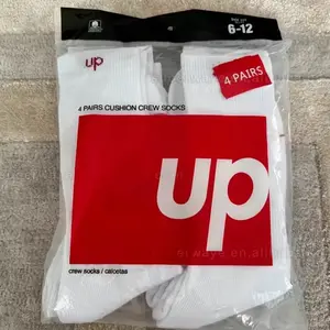 Premium White Crew Socks 4-Pack | Soft Cushioned Fit Everyday Wear Comfortable and Durable Mid Calf Comfy Cozy Fashion Style Socks