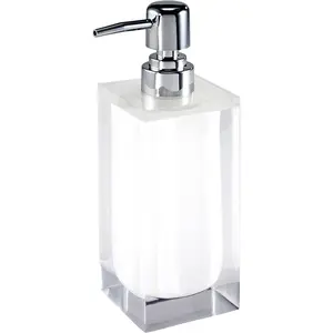 Izod - Lotion Pump/Soap Dispenser, Sleek Resin Countertop Accessories, Dorm Room Essentials, Modern Home Decor (Marina Collection, White)