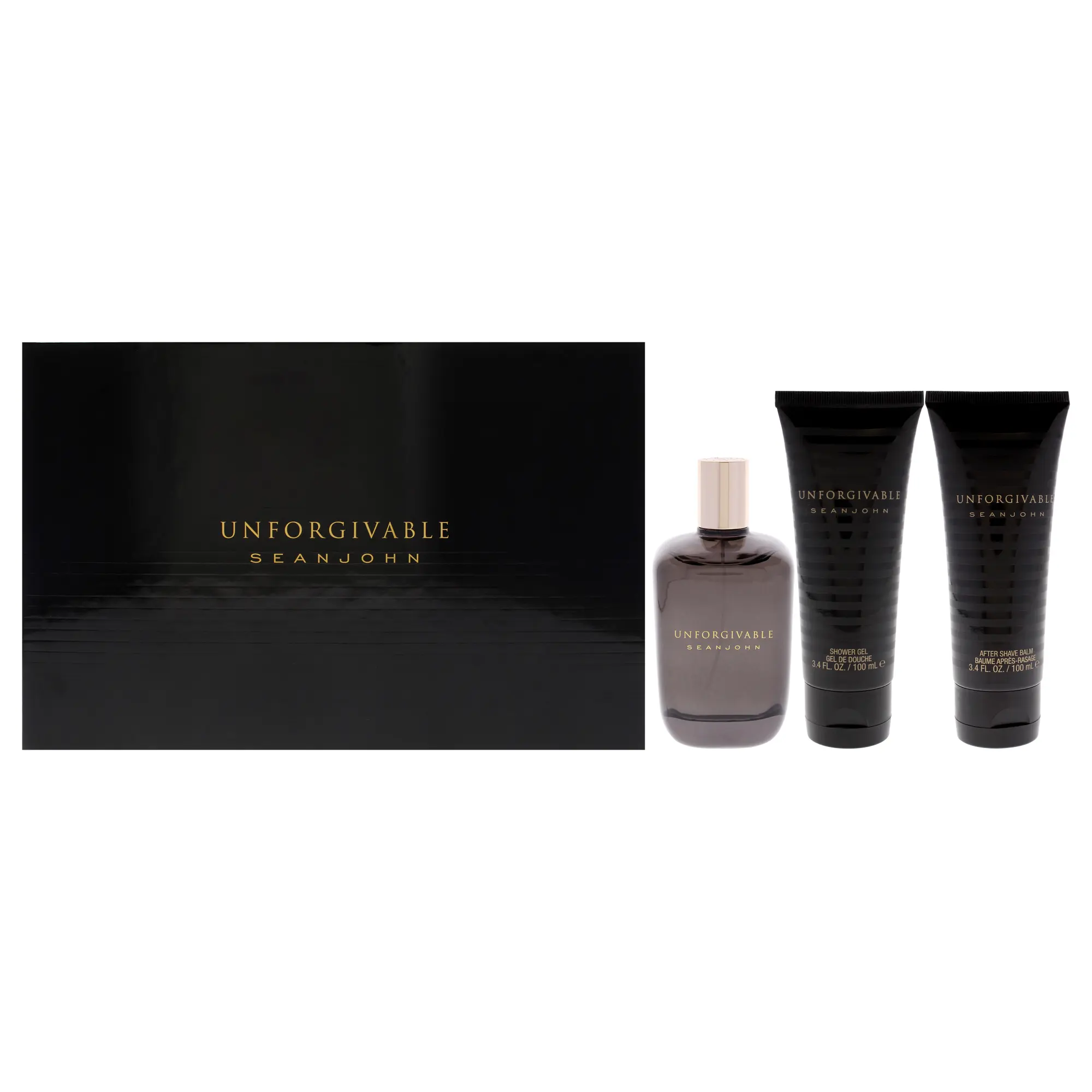 Unforgivable by Sean John for Men - 3 Pc Gift Set 4.2oz EDT Spray, 3.4oz Shower Gel, 3.4oz After Shave Balm