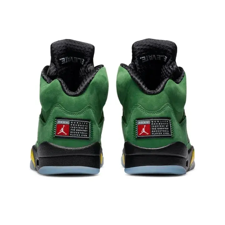 Brand New Sealed With Original Shoe Box Unisex High Top Basketball Sneakers Dark Green Suede Retro Cushioned Sports Shoes Street Casual Footwear