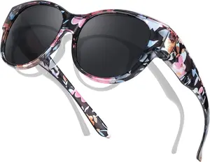 Polarized Fit Over Sunglasses for Women, Trendy Sun Glasses Over Prescriion Glasses UV400 Protection TS5779