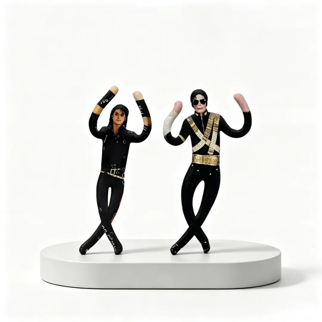 2 pieces, Michael Jackson plush doll, MJ figurine can assume various postures, a cute girl gift, plush toy