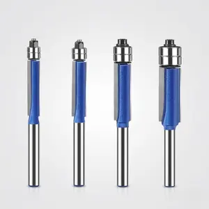 Flush Trim Bit Set Double Bearing Straight Router Professional Woodworking Tool for Home and Professional Carpentry,dealsforyoudays