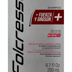 Folcress Shampoo + Strength and Thickness 250ml Haircare Repair Damaged Hair Conditioner Gentle for Thinning Hair