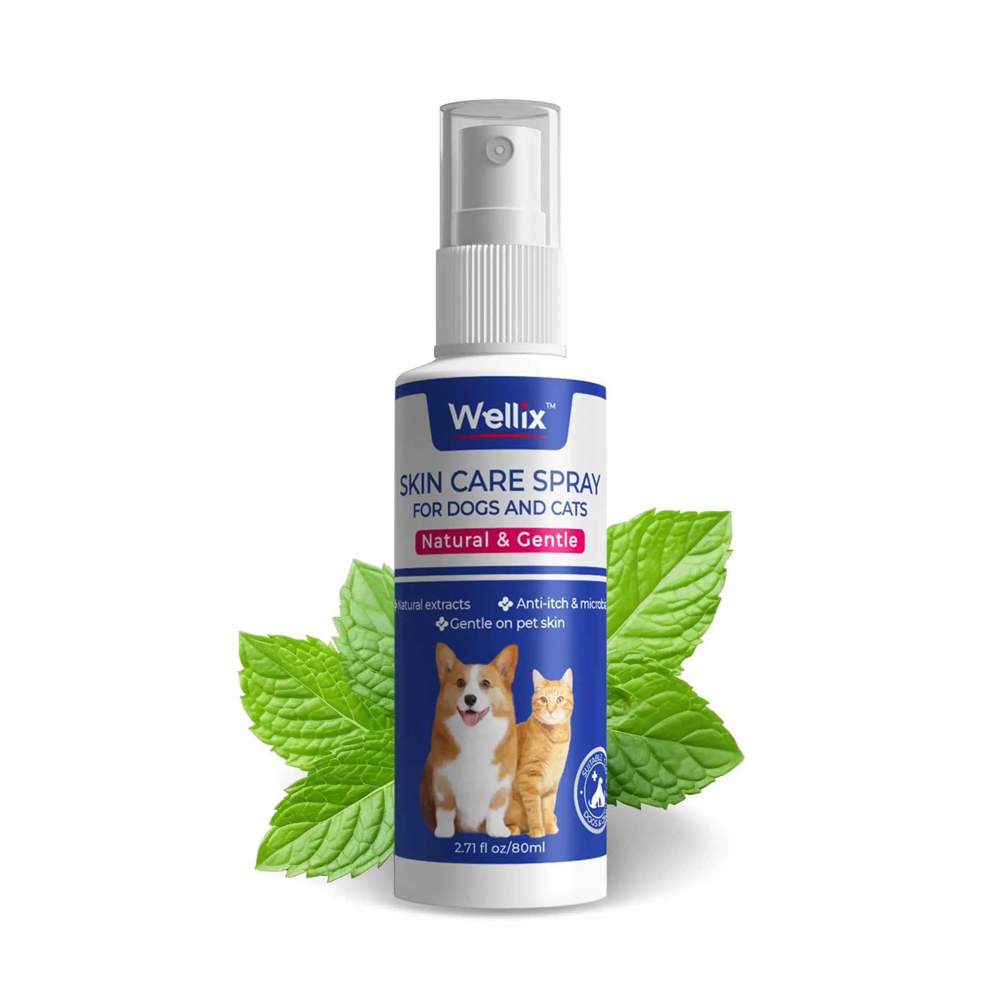 Wellix Hot Spot Spray for Dogs & Cats – Plant-Based Formula Itch & Skin Relief, 80ml