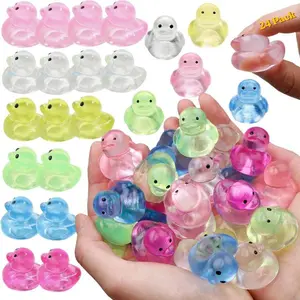 Mini Duck Sensory Toys 24 Pack, Fidget Toys for Kids, Classroom Treasure Box Stuffers, Autism Sensory Fidget Toys, Easter Basket Stuffers, Party Favors & Gift for Kids Boys Girls