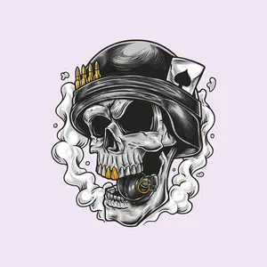 Skull Soldier Sticker, Military Helmet Skull Decal, Tactical Army Skull Vinyl, War Veteran Style Sticker, Gun Lover Decal