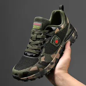 UYCEKK Men'S Camouflage Lightweight Sneakers| Low Top Lace-up Non-slip Fabric Shoes for All-Year Outdoor Activities