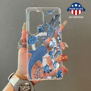 Soft Girl Magnetic Case for Samsung S22/23/24/25 plus ultra, whale shark Lightweight, Drop-Proof, MagSafe Compatible | Perfect for Teen Girls