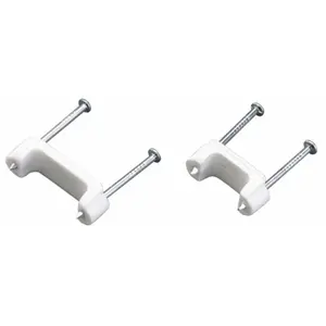 50 Count .75 in. White Insulated Romex Staples