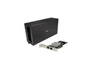 StarTech BNDTB310GNDP Thunderbolt 3 to 10 Gbe NIC - 2 port - External PCIe Enclosure plus Card - with DisplayPort Monitor Port - Thunderbolt 3 to Ethernet