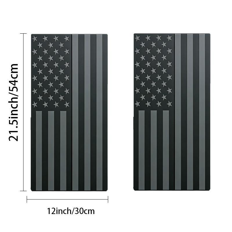 B-pillar 12-inch x 21.5-inch glossy vinyl sticker set, universal vehicle body decoration, scratch repair sticker.