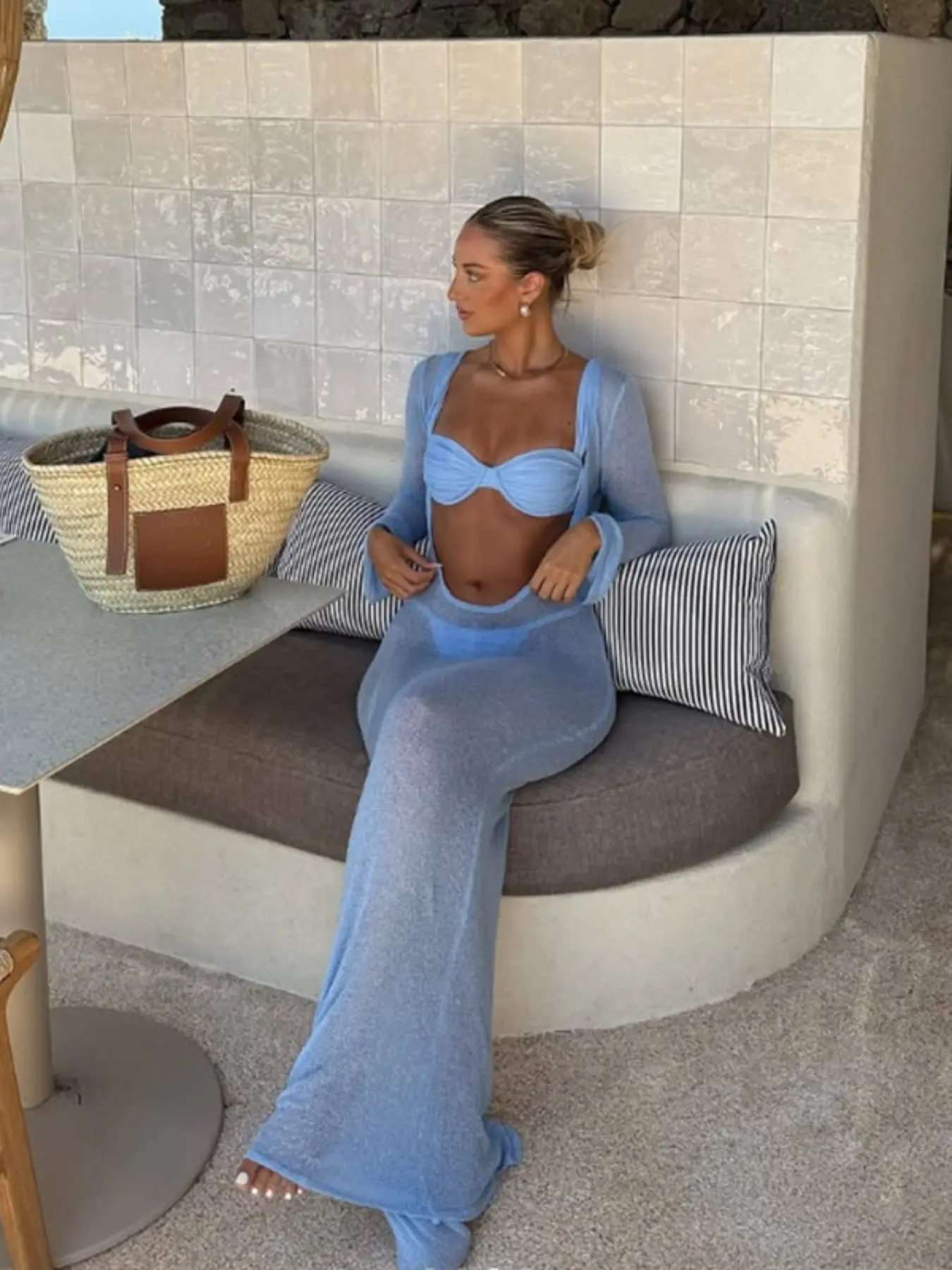 Sexy Transparent Two-Way Slim Fit Long Dress, Beach Vacation Swim Cover Ups  Bikini Cover-Up Dress, Swimsuit Cover Up, Swimwear Cover Up, Plain Style,  Perfect for Summer Holidays - TikTok Shop