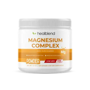 Magnesium Complex Powder (Magnesium Citrate 350 mg in Each Scoop) - Supplement for Sleep, Heart Health, Cognitive Health, Muscles Health, Energy, and Metabolism* - 60 Servings