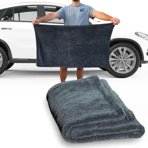 X-Large Microfiber Car Drying Towel - 1300GSM Quick-Dry, High-Absorbent, Edgeless, Streak-Free, and Lint-Free for Car Detailing and Washing - 24x36in Size