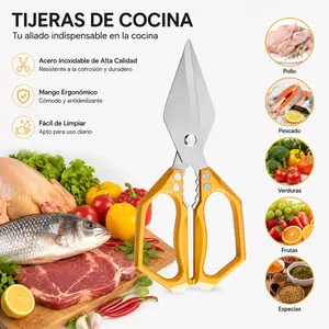 Heavy Duty Kitchen Scissors, Stainless Steel Extra Large Blades for Chicken Bone Fish