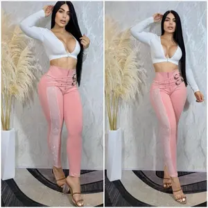 Leggins rosa transparencia brillante