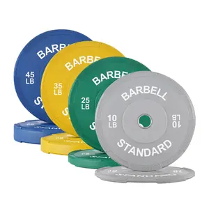 MIKOLO Olympic Weight Plates, Color Coded Bumper Plates, Weight Set of Barbell Weights, Rubber Plates Weights for Weight LiftingMIKOLO Muscle Training Equipment Glute Workout Equipment