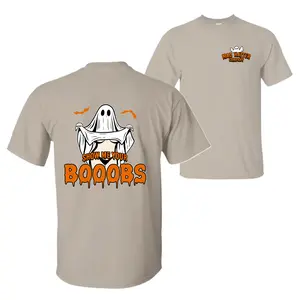 Show Me Your BooBie Unisex 2 Sided T-Shirt, Funny Halloween Ghost Cute Shirt, Vintage Tee For Men and Women, Show Me Your Boobs Graphic Tee, Spooky Booobs Shirt, Humor Scary Costume Top