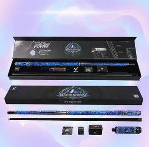 Evo Gemstone Skyflare by Maxbing — Premium Glassfiber & Carbon Pool Cue Kit with Thin Conical Taper Shaft, EVO 12.5mm Tip, Wrapless Grip, 5/16-18 Joint, 29" Shaft & Butt, 19–19.5oz (Emerald/Ruby/Amethyst)