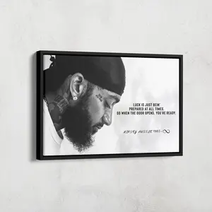 Nipsey Hussle Quotes Wall Art | Famous People | Nipsey Hussle | Valentine's Day Gift For Him | Rap Music Lovers Poster No Frame  Decor Photo
