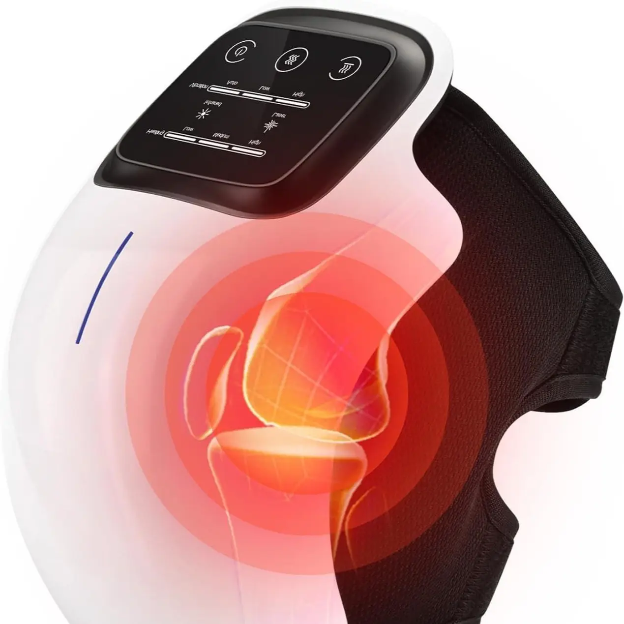 2026 Upgraded Wireless Heated Knee Massager, Heated Knee Brace, Featuring Red Light Therapy, 3 Vibration Modes, and 3 Heat Settings—a Heat Pad for Knee Pain, Perfect as a Gift for Men, Fathers, and Women