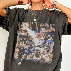 New York Basketball Vintage Graphic Shirt Retro Player Collage Fan Comfort Colors Tee