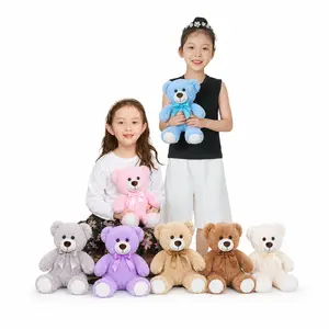 CHUBBYJOY 13 Inch Teddy Bear Plush, Soft Stuffed Animal Bear with Ribbon Bow, Cute Small Teddy Bear Plush Toy for Kids, Girls, Birthday, Valentine’s Day Gift, Room Decor